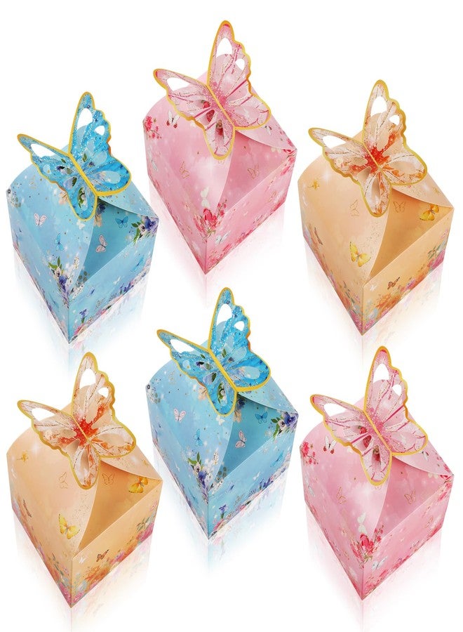 HOWAF 12 PCS Butterfly Party Favor Treat Boxes,Spring 3D Butterfly Candy Boxes Floral Butterfly Goodie Boxes for Spring Birthday Baby Shower Party Decor Supplies - Image 1
